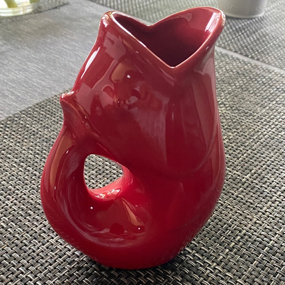Gurgle  Red Ceramic  pitcher